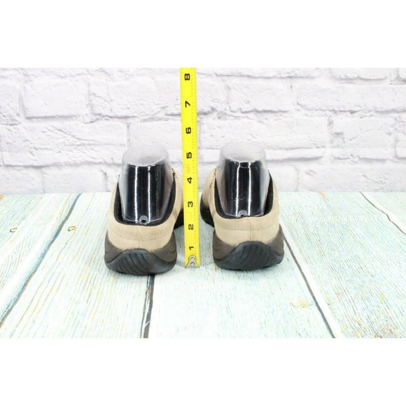 LL Bean Tan Suede Slip-On Round Toe Mules Clogs Shoes Size 7 Medium - Picture 6 of 9